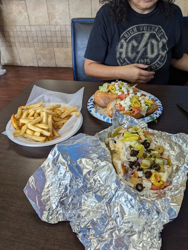Gyro Supreme and a Donner Sub with Fries